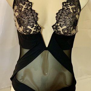 I.D. Sarrieri Triangle bodysuit, Black, M, STUNNING! (New With Tags)